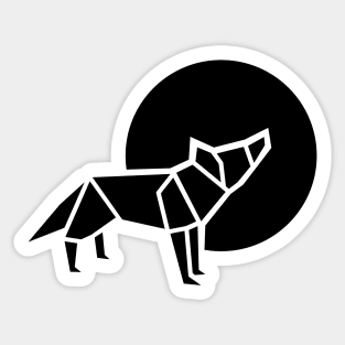 Black Wolf Origami Sticker